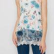 Load image into Gallery viewer, Printed Layering Tank w/Lace Hem