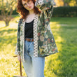 Load image into Gallery viewer, I Dream in Flowers Fleece Lined Kimono