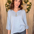 Load image into Gallery viewer, USA Cotton Slub Tunic w/Cuff Detail