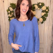 Load image into Gallery viewer, USA Cotton Slub Sweater W/ Princess Seam Detail