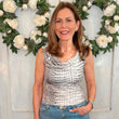 Load image into Gallery viewer, Shimmering Snakeskin Drape Neck Top