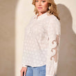Load image into Gallery viewer, Lace-Applique Long-Sleeve Blouse