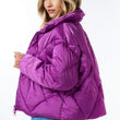 Load image into Gallery viewer, Fuchsia Quilted Puffer Coat