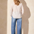 Load image into Gallery viewer, Lace-Applique Long-Sleeve Blouse