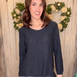 Load image into Gallery viewer, USA Cotton Slub Sweater W/ Princess Seam Detail