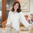 Load image into Gallery viewer, Pleated Shoulder Jacquard Blouse