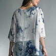 Load image into Gallery viewer, Flowing Floral Silk Top