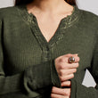 Load image into Gallery viewer, V-Neck Vintage Wash Henley