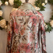 Load image into Gallery viewer, Reversible Stretch Floral Denim Jacket
