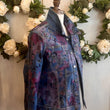 Load image into Gallery viewer, Reversible Stretch Floral Denim Jacket