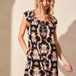 Load image into Gallery viewer, Printed Tie-Front Short-Sleeve Dress