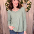 Load image into Gallery viewer, USA Cotton Slub Sweater W/ Princess Seam Detail
