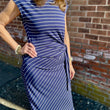 Load image into Gallery viewer, Nautical Striped French Terry Dress