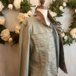 Load image into Gallery viewer, Reversible Stretch Floral Denim Jacket
