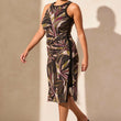 Load image into Gallery viewer, Safari Time Maxi Dress