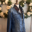 Load image into Gallery viewer, Reversible Stretch Floral Denim Jacket