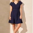 Load image into Gallery viewer, Navy Haven Waist-Tie Dress