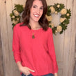 Load image into Gallery viewer, USA Cotton Slub Sweater W/ Princess Seam Detail
