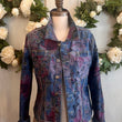 Load image into Gallery viewer, Reversible Stretch Floral Denim Jacket