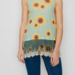 Load image into Gallery viewer, Printed Layering Tank w/Lace Hem