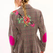 Load image into Gallery viewer, Gabriella Plaid Embellished Blazer