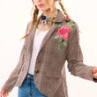 Load image into Gallery viewer, Gabriella Plaid Embellished Blazer