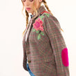 Load image into Gallery viewer, Gabriella Plaid Embellished Blazer
