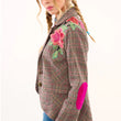 Load image into Gallery viewer, Gabriella Plaid Embellished Blazer