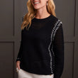 Load image into Gallery viewer, Whip Stitch Crew Neck Cotton Sweater