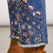 Load image into Gallery viewer, Embroidered Slim Ankle Jeans