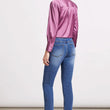 Load image into Gallery viewer, Embroidered Slim Ankle Jeans