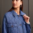Load image into Gallery viewer, Chambray Quilted Shacket