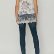 Load image into Gallery viewer, Printed Layering Tank w/Lace Hem