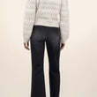 Load image into Gallery viewer, Pointelle Wool Scallop Neck Cardigan