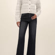 Load image into Gallery viewer, Pointelle Wool Scallop Neck Cardigan