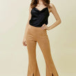 Load image into Gallery viewer, Front Slit Suede Flare Pants