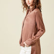 Load image into Gallery viewer, Peplum Back Satin Blouse