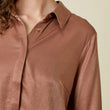 Load image into Gallery viewer, Peplum Back Satin Blouse