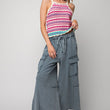 Load image into Gallery viewer, Feelin Good Utility Mineral Wash Wide Leg Pants