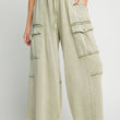 Load image into Gallery viewer, Feelin Good Utility Mineral Wash Wide Leg Pants