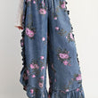 Load image into Gallery viewer, Floral Denim Flow Pants