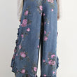 Load image into Gallery viewer, Floral Denim Flow Pants