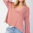 Load image into Gallery viewer, V-Neck Mineral Washed Top