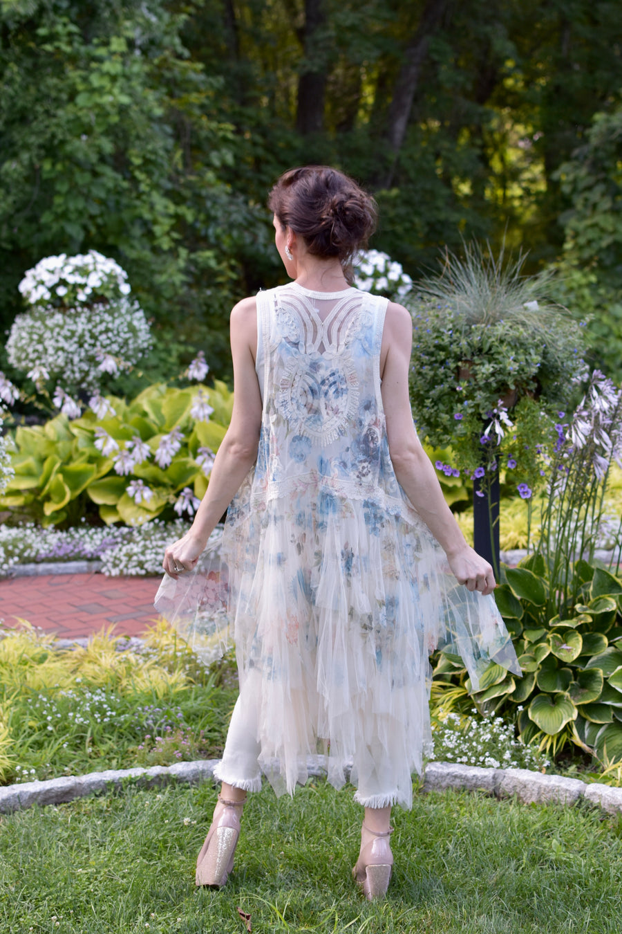 Floral Whimsy Tulle Tiered Vest