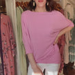 Load and play video in Gallery viewer, 3/4 Sleeve Everyday Crepe Hacci Tee
