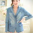 Load image into Gallery viewer, Double Breasted Denim Jacket