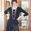 Load image into Gallery viewer, Peplum Top w/Side Ruffle Drape