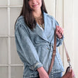 Load image into Gallery viewer, Puff Sleeve Denim Jacket