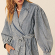 Load image into Gallery viewer, Puff Sleeve Denim Jacket