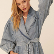 Load image into Gallery viewer, Puff Sleeve Denim Jacket